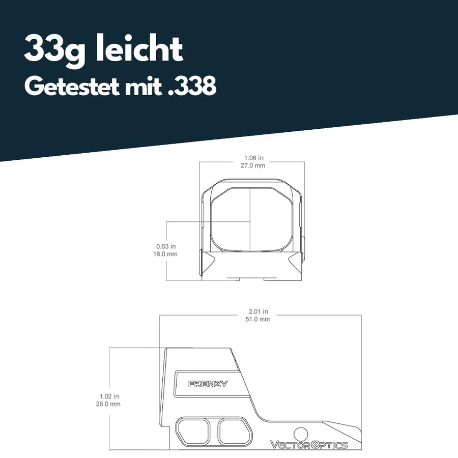 Vector Optics Frenzy 1x16x21 Glock MOS pistolei