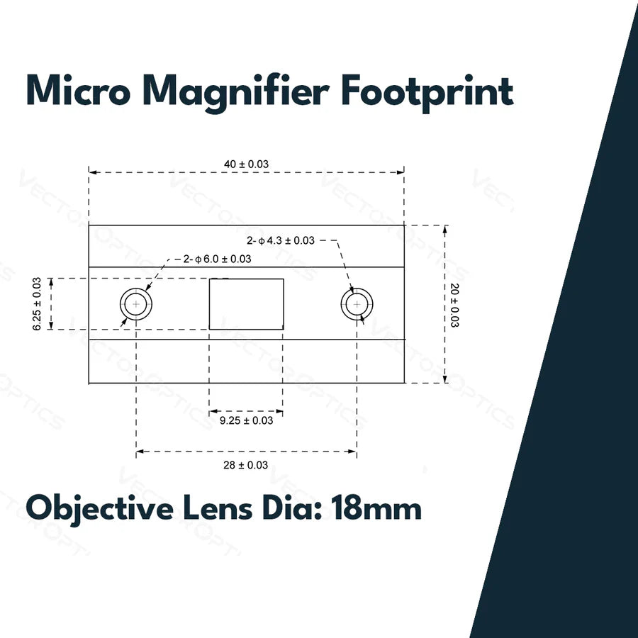 Vector Optics Paragon 3x18 palielinātājs Micro