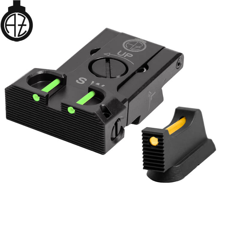 CZ Shadow 2, CZ 75 SP-01 Shadow regulējami mehāniskie tēmēkļi ar optisko šķiedru | tips B