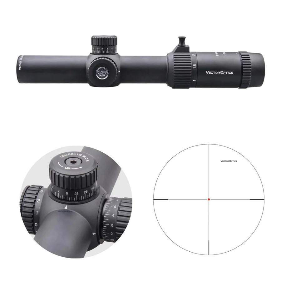 Vector Optics Forester 1-5x24SFP GenII šautenes tēmēklis