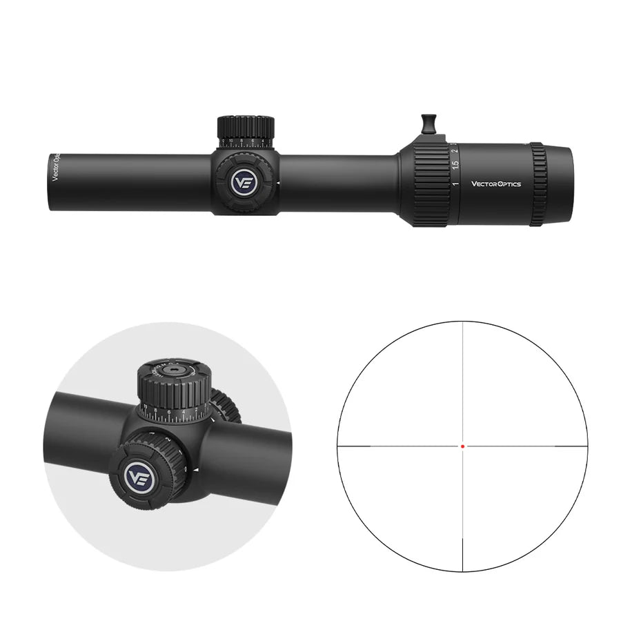 Vector Optics Forester 1-8x24 SFP šautenes optiskais tēmēklis