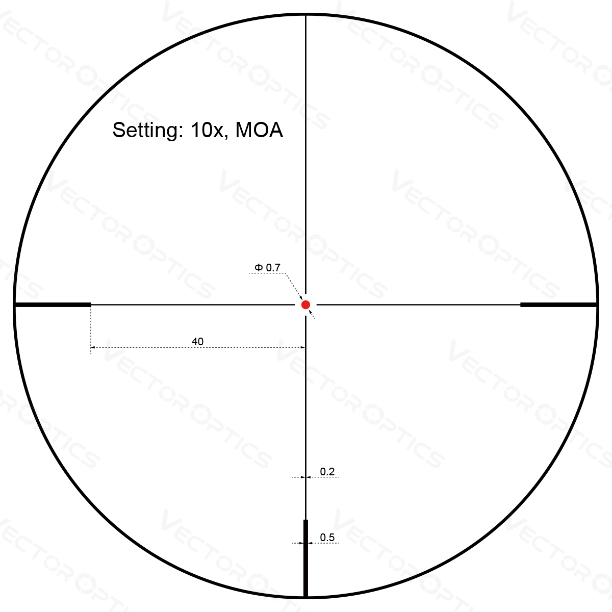 Vector Optics Forester 2-10x40SFP šautenes tēmeklis