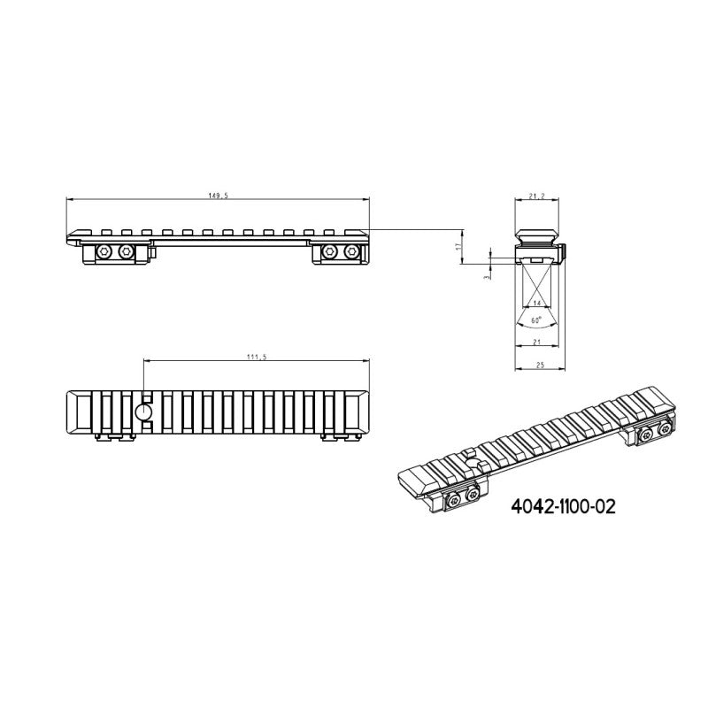 Sako 90 Picatinny sliede