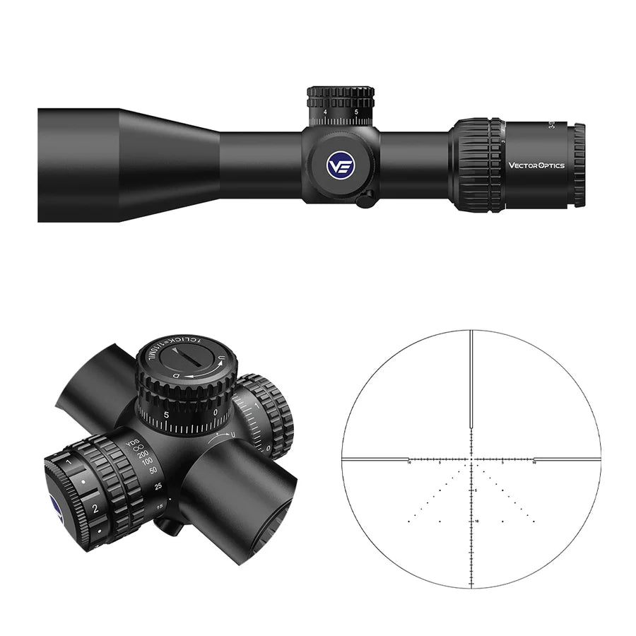 Vector Optics Veyron 10x44 SFP kompakts šautenes tēmeklis Vector Optics