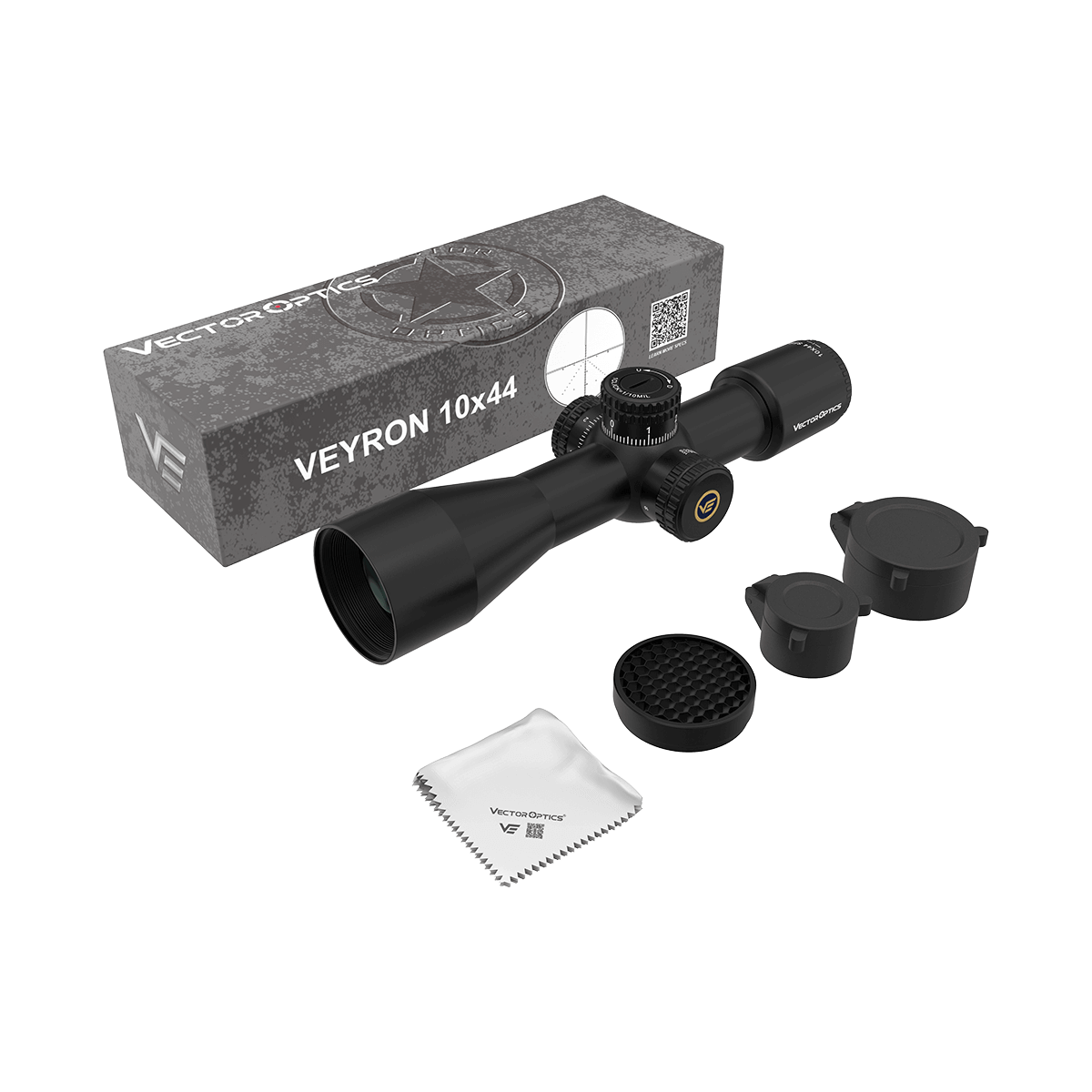 Vector Optics Veyron 10x44 SFP kompakts šautenes tēmeklis Vector Optics