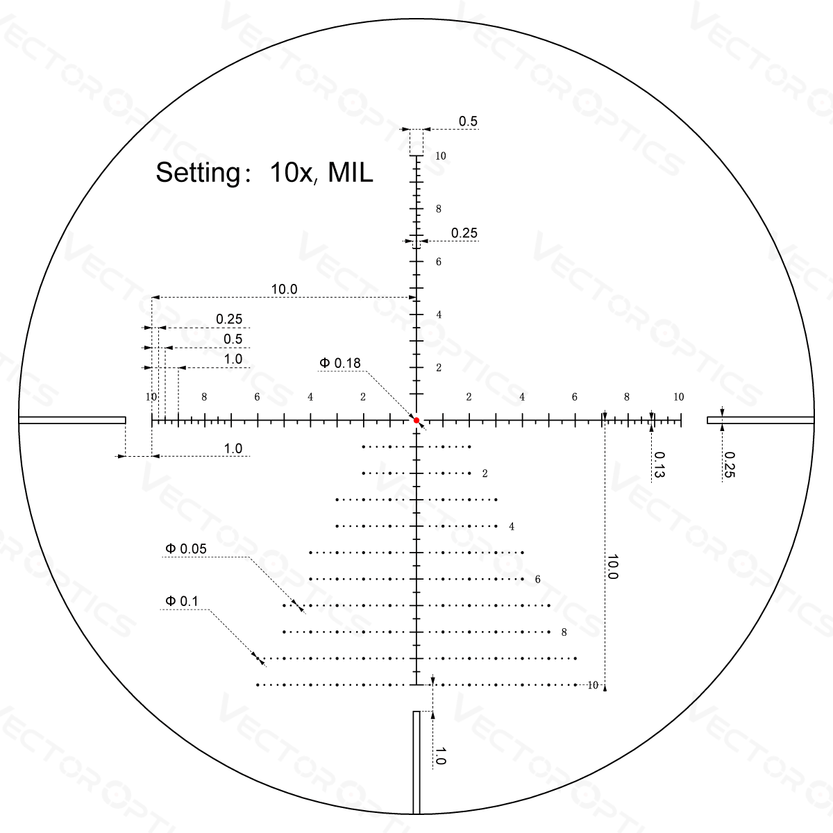 Vector Optics Veyron 3-12x44IR SFP kompakts šautenes tēmēklis Vector Optics