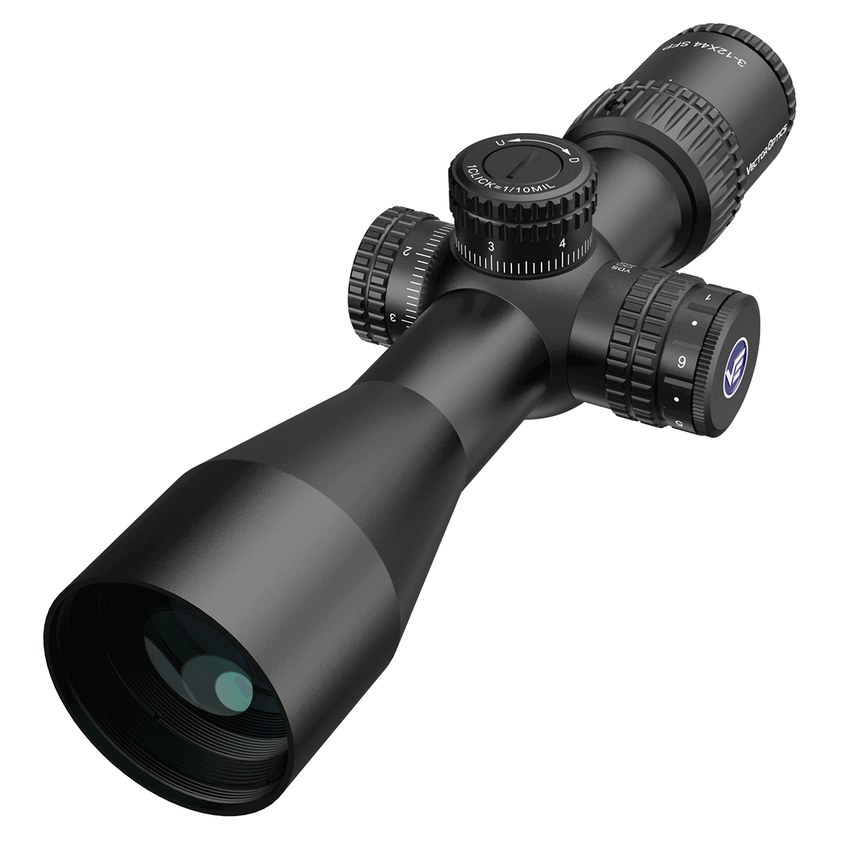 Vector Optics Veyron 3-12x44IR SFP kompakts šautenes tēmēklis Vector Optics