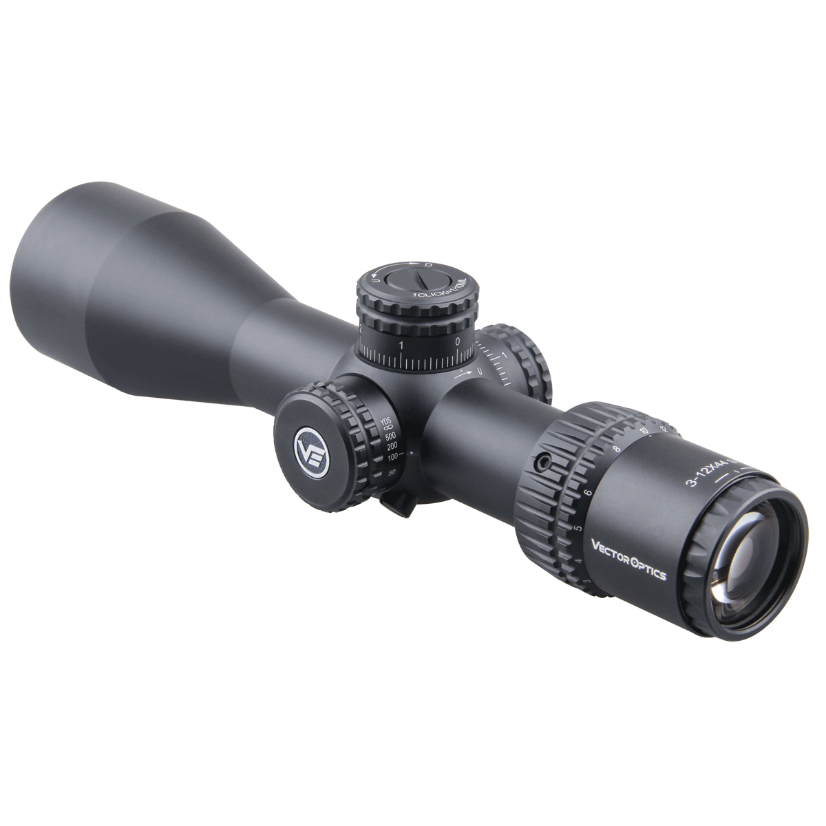 Vector Optics Veyron 3-12x44 SFP kompakts šautenes tēmeklis Vector Optics