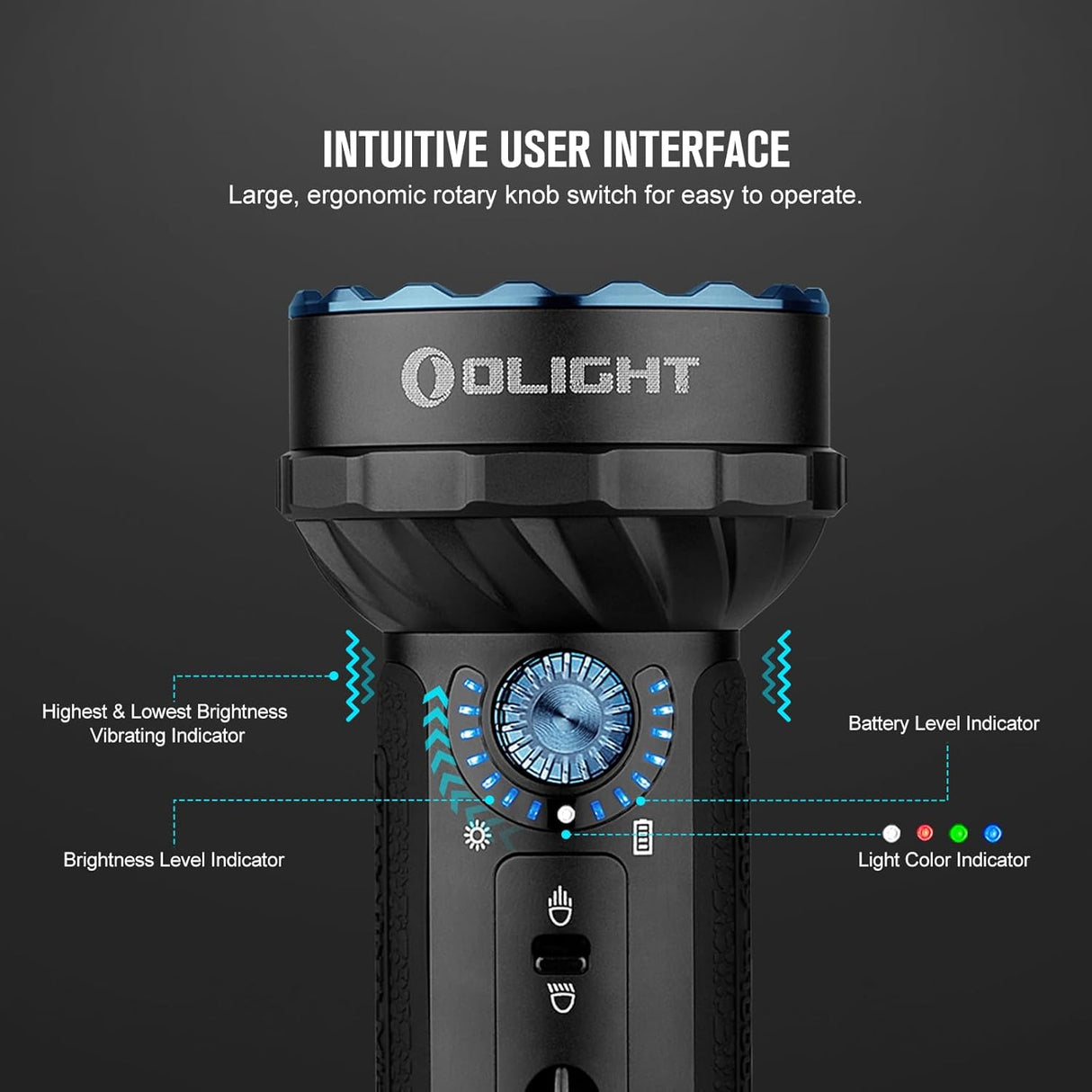 Olight Marauder Mini | daudzkrāsu uzlādējams lukturis | 7.000 lm