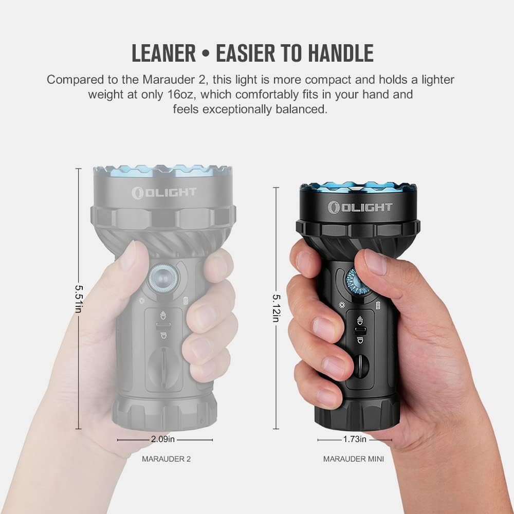 Olight Marauder Mini | daudzkrāsu uzlādējams lukturis | 7.000 lm