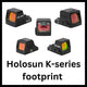 Kolimatori ar Holosun K-series footprint