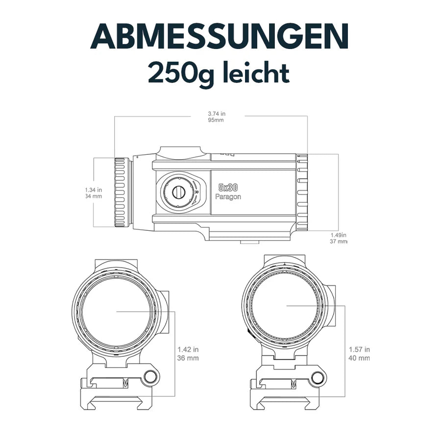 Vector Optics Paragon 5x30 palielinātājs Micro 