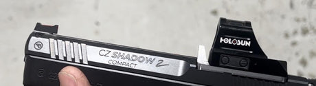 CZ Shadow 2 adaptera plāksne ar integrētu uz priekšu pārvietotu aizmugurējo tēmēkli | Trijicon RMR footprint