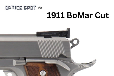 1911 [BoMar Cut] regulējams aizmugurējais tēmēklis | ar šķiedru optiku