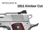 1911 [Kimber Cut] regulējamu tēmēkļu komplekts ar optiskajām šķiedrām 