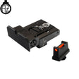 Regulējami mehāniskie tēmēkļi priekš Glock [G17 G19 G26 & other] ar optisko šķiedru | tips