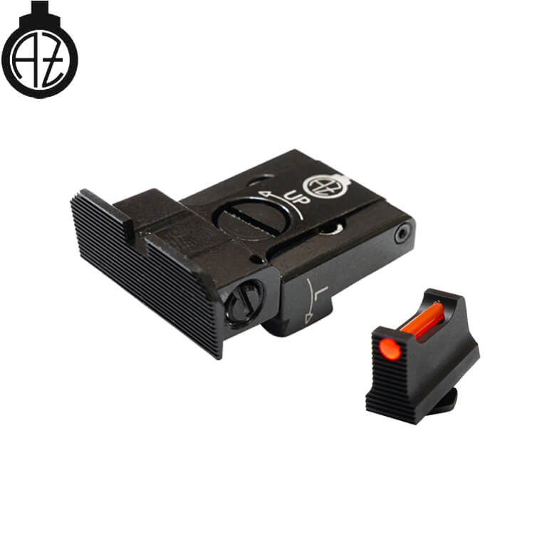 Regulējami mehāniskie tēmēkļi Glock [G17, G19, G26 & other] ar optisko šķiedru | tips A