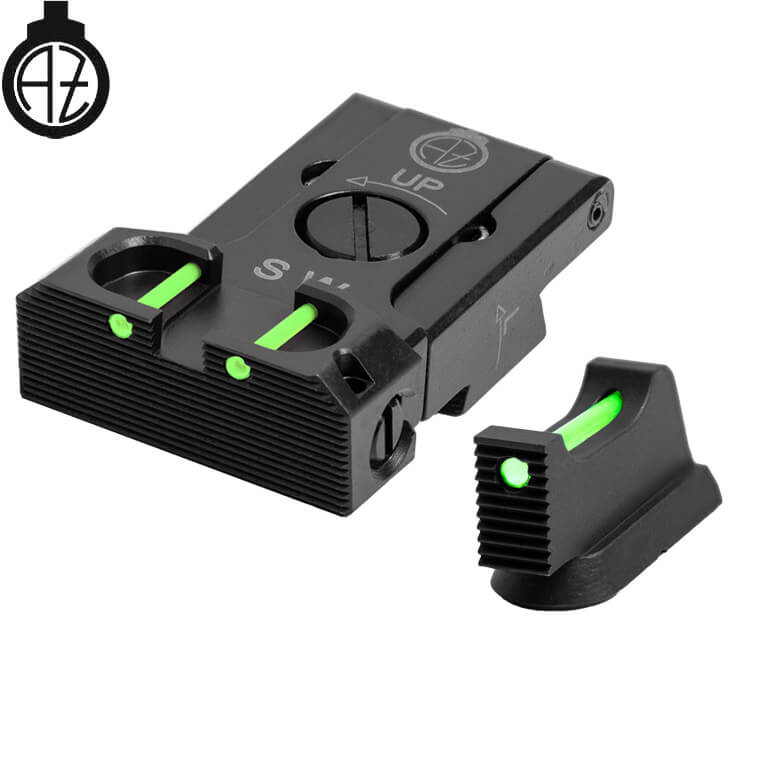 CZ Shadow 2, CZ 75 SP-01 Shadow regulējami mehāniskie tēmēkļi ar optisko šķiedru | tips B