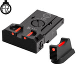 CZ Shadow 2, CZ 75 SP-01 Shadow regulējami mehāniskie tēmēkļi ar optisko šķiedru | tips B