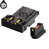 CZ Shadow 2, CZ 75 SP-01 Shadow regulējami mehāniskie tēmēkļi ar optisko šķiedru | tips B