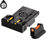 CZ Shadow 2, CZ 75 SP-01 Shadow regulējami mehāniskie tēmēkļi ar optisko šķiedru | tips B