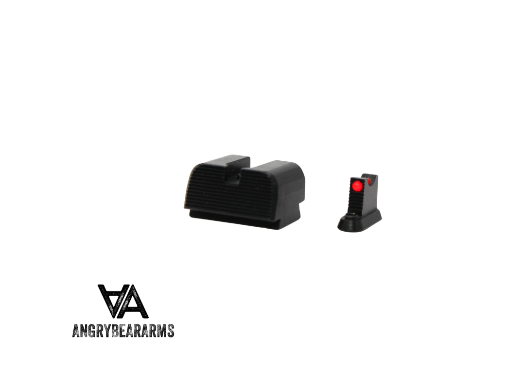 CZ P-10 Optics Ready augstie mehāniskie tēmēkļi | ar šķiedru optiku