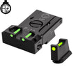 CZ P-10 regulējami mehāniskie tēmēkļi ar šķiedru optiku | type B