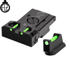 CZ Shadow 2, CZ 75 SP-01 Shadow regulējami mehāniskie tēmēkļi ar optisko šķiedru | tips B