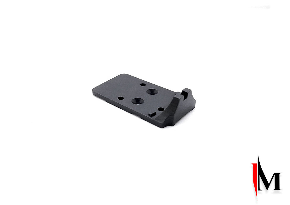 CZ Shadow 2 Optics Ready plāksne ar integrētu pārbīdītu aizmugurējo tēmēkli | Trijicon RMR nospiedums