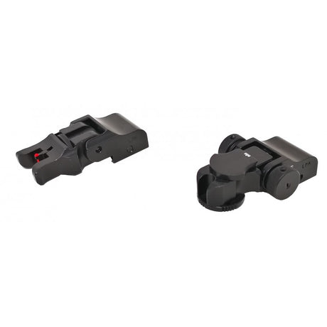 Salokāmi regulējami mehāniskie tēmēkļi for Picatinny base [AR-15 M4 & other] | ar šķiedru optiku