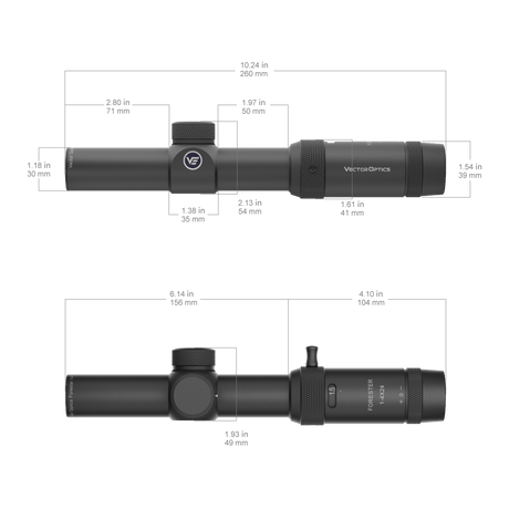 Vector Optics Forester 1-4x24SFP šautenes tēmeklis