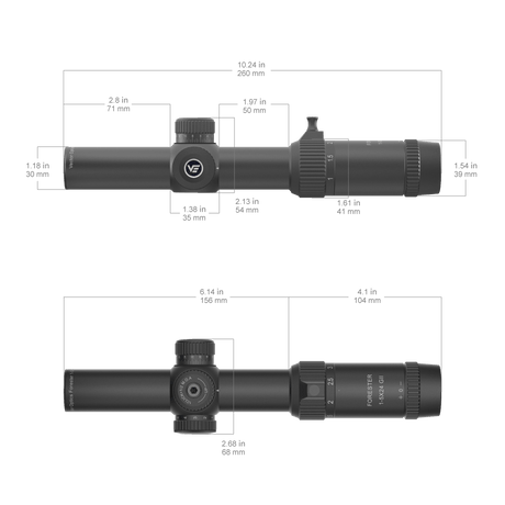 Vector Optics Forester 1-5x24SFP GenII šautenes tēmēklis