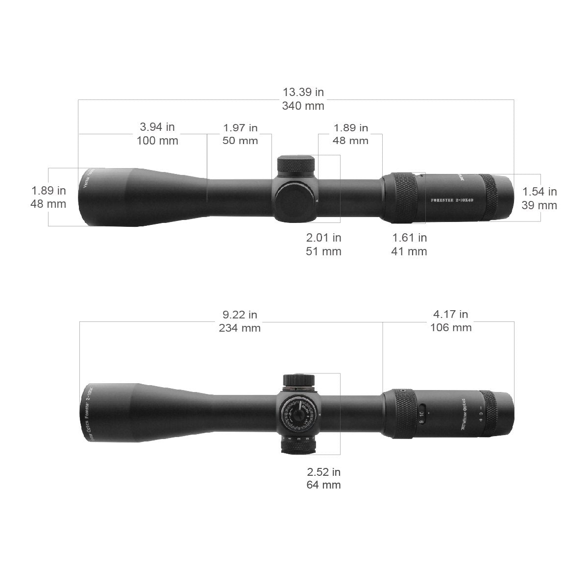 Vector Optics Forester 2-10x40SFP šautenes tēmeklis 