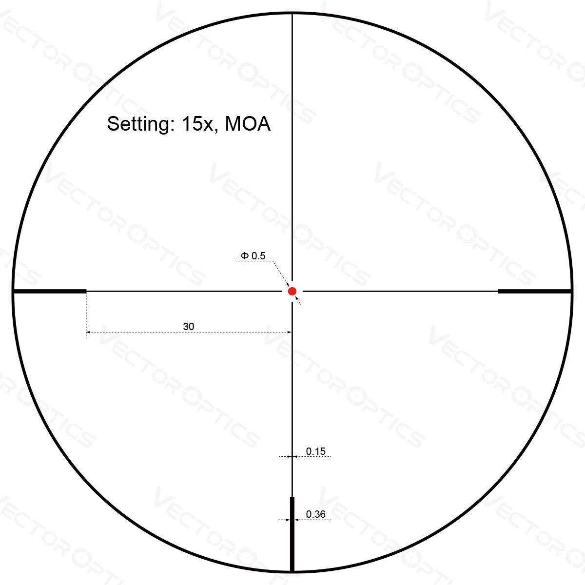 Vector Optics Mežsargs 3-15x50SFP šautenes tēmeklis 