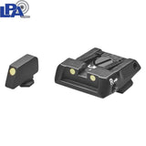 Regulējami mehāniskie tēmēkļi for Glock [G17 G19 G26 & other] | with luminescent dots