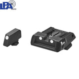 Regulējami mehāniskie tēmēkļi Glock [G17 G19 G26 & other] | ar baltiem punktiem