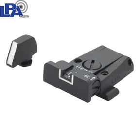 Regulējami mehāniskie tēmēkļi Glock [G17 G19 G26 & other] | ar baltām līnijām