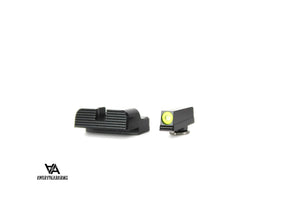 Zemi mehāniskie tēmēkļi priekš Glock [G17 G19 G26 & other] | ar tritiju