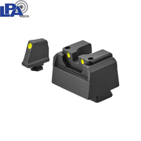 Augsti daļēji regulējami mehāniskie tēmēkļi for Glock MOS [G17 MOS G19 MOS & other] | ar luminiscējošiem punktiem