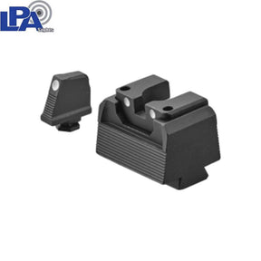Augsti daļēji regulējami mehāniskie tēmēkļi for Glock MOS [G17 MOS G19 MOS & other] | ar baltiem punktiem