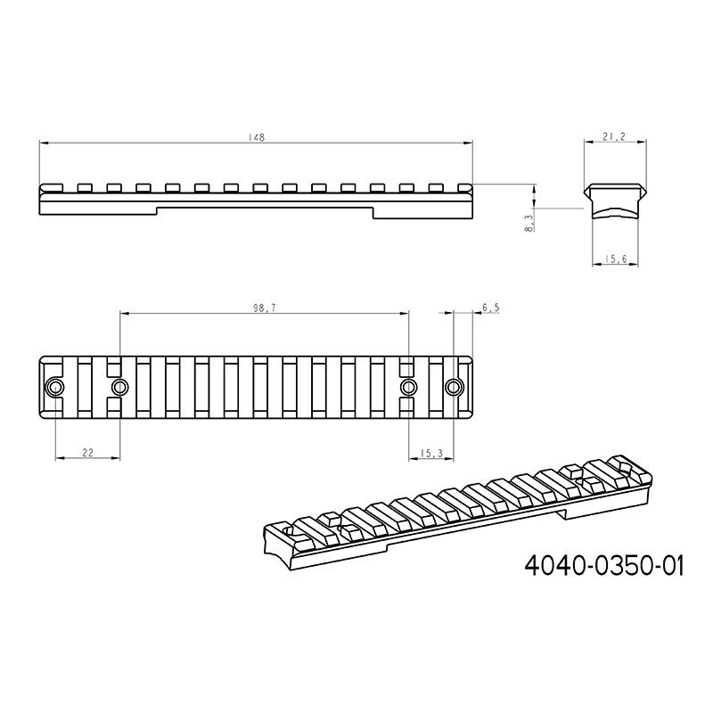 Howa 1500S picatinny sliede 