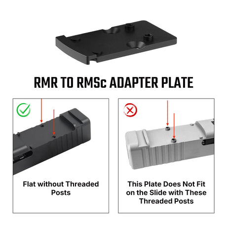 Footprint adapteris | no Trijicon RMR uz Shield RMSc & K-series footprint
