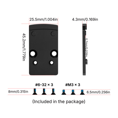 Footprint adapteris | no Trijicon RMR uz Shield RMSc & K-series footprint