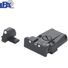 Springfield [XD,XDM] & HS Produkt [XDM HS-9 SF19] regulējami mehāniskie tēmēkļi | ar baltiem punktiem