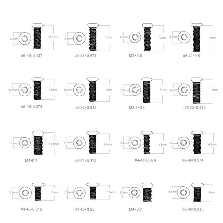 Skrūvju komplekts Vector Optics