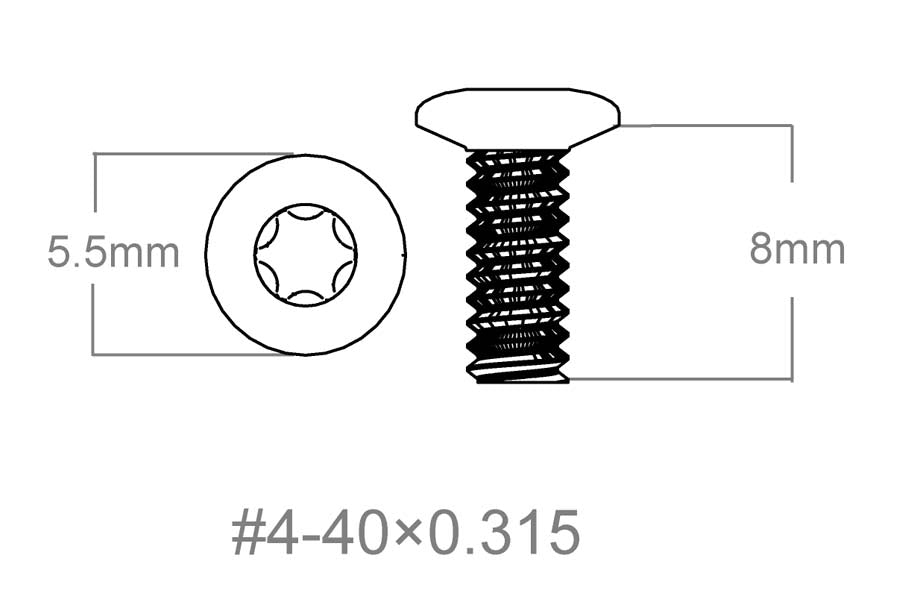 Skrūvju komplekts 3 gab | 4-40x0.315" [T10] 