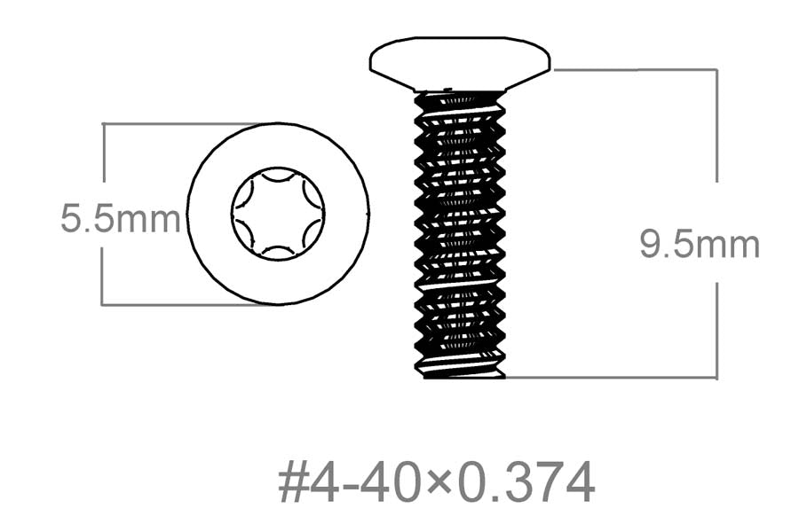 Skrūvju komplekts 3 gab. | 4-40x0.374" [T10] 