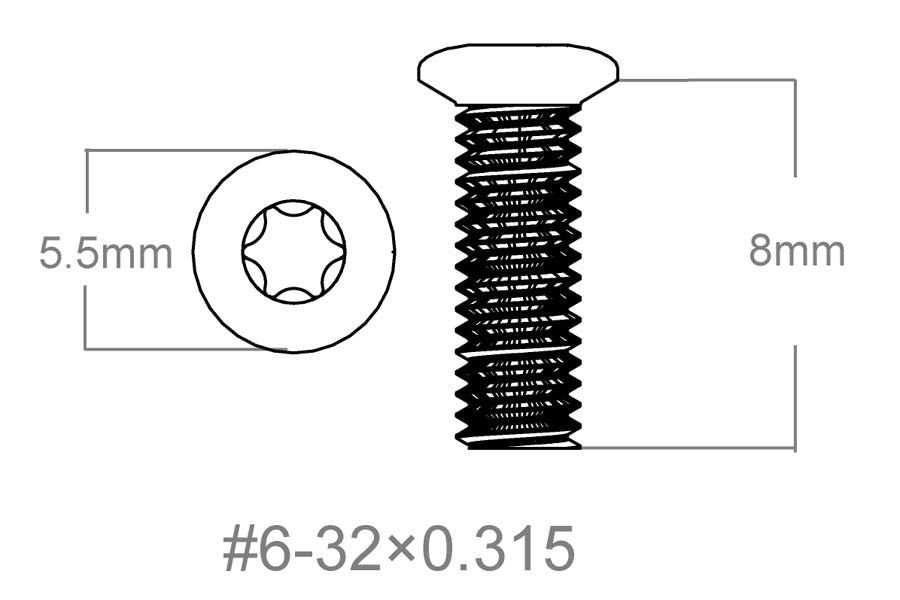 Skrūvju komplekts 3 gab | 6-32x0.315" [T10] 