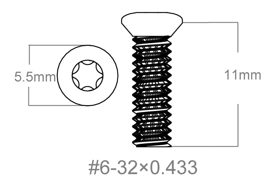 Skrūvju komplekts 3 gab. | 6-32x0.433" [T10] 