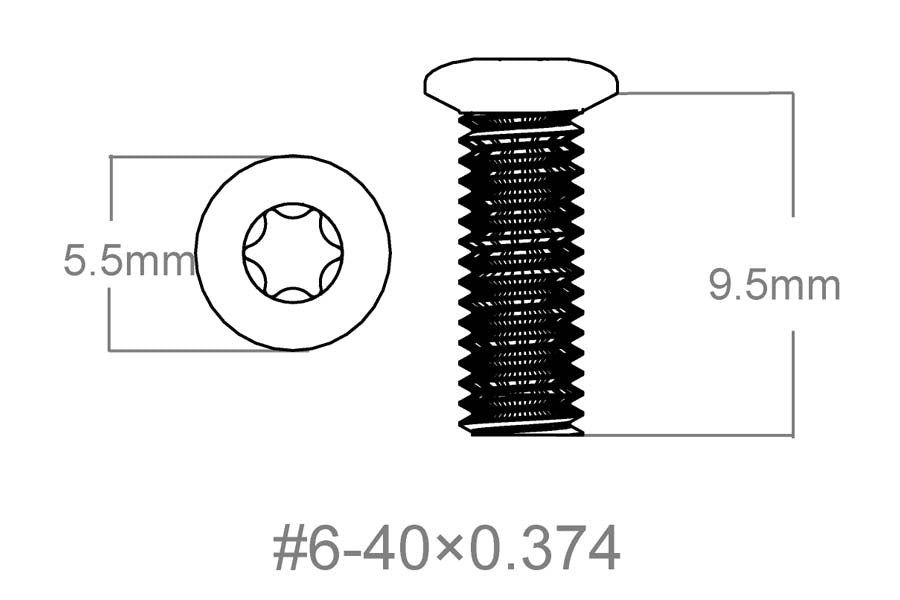 Skrūvju komplekts 3 gab | 6-40x0.374" [T10] 